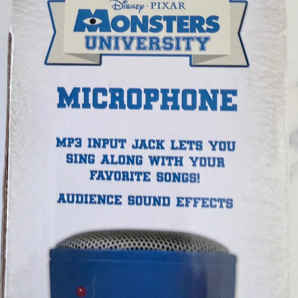 Disney Monsters University First Act Microphone Blue MP3 Input Toy MU359 New